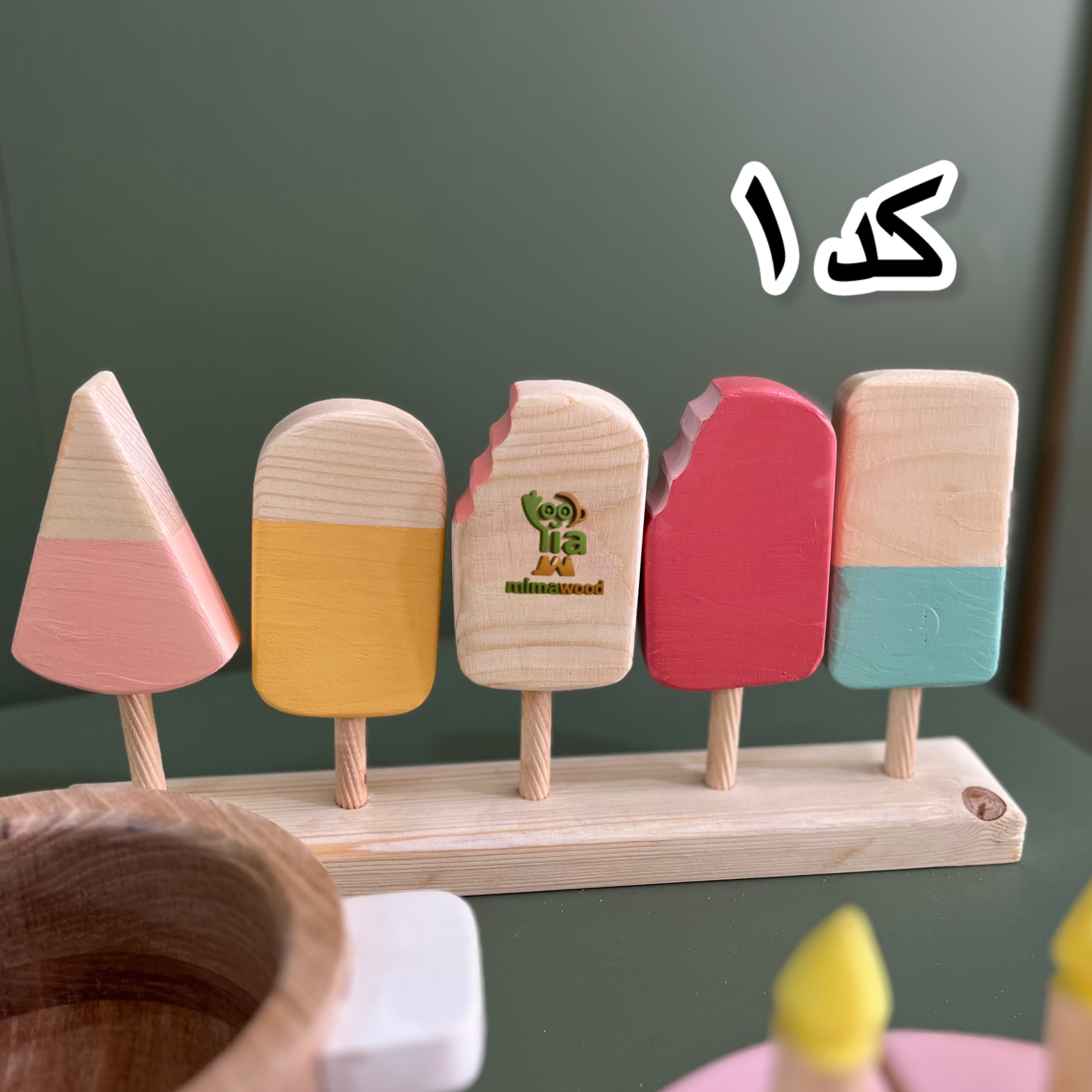 بستنی 5 تایی چوبی (چوب روس) کد 2017