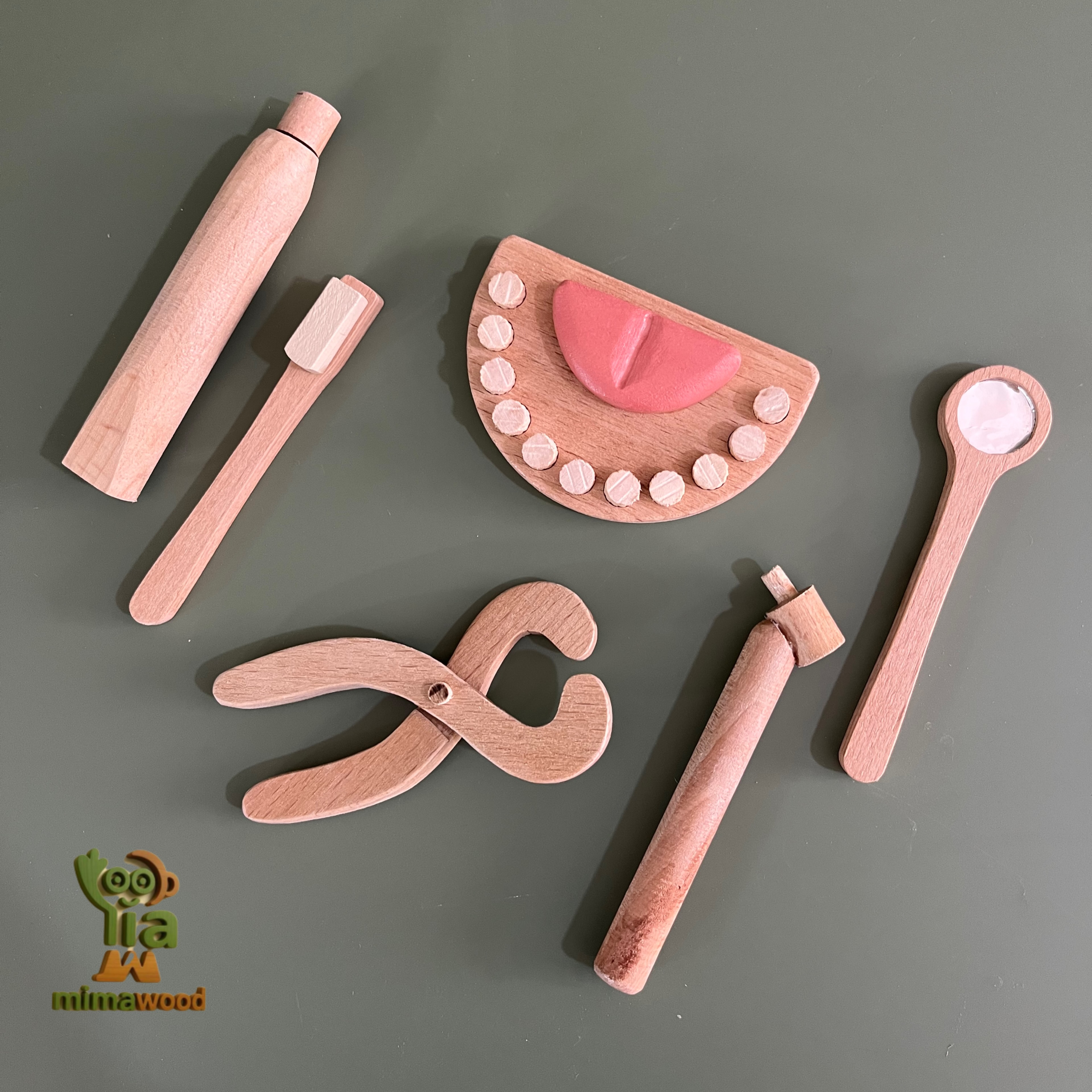 ست دندان پزشکی چوبی (چوب روس) کد 2031