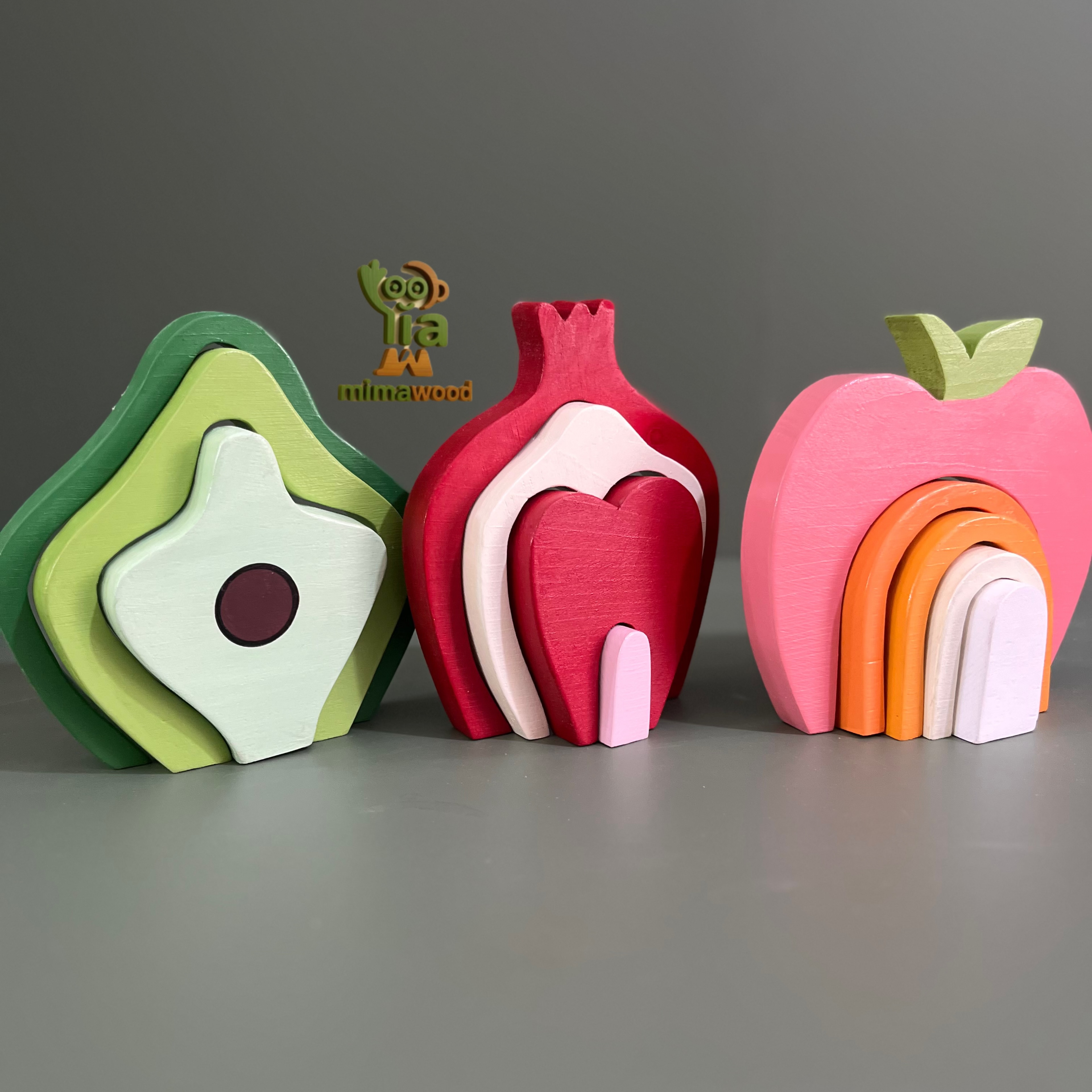 ست جورچین میوه ی مونته سوری چوبی ( چوب روس ) کد 2004